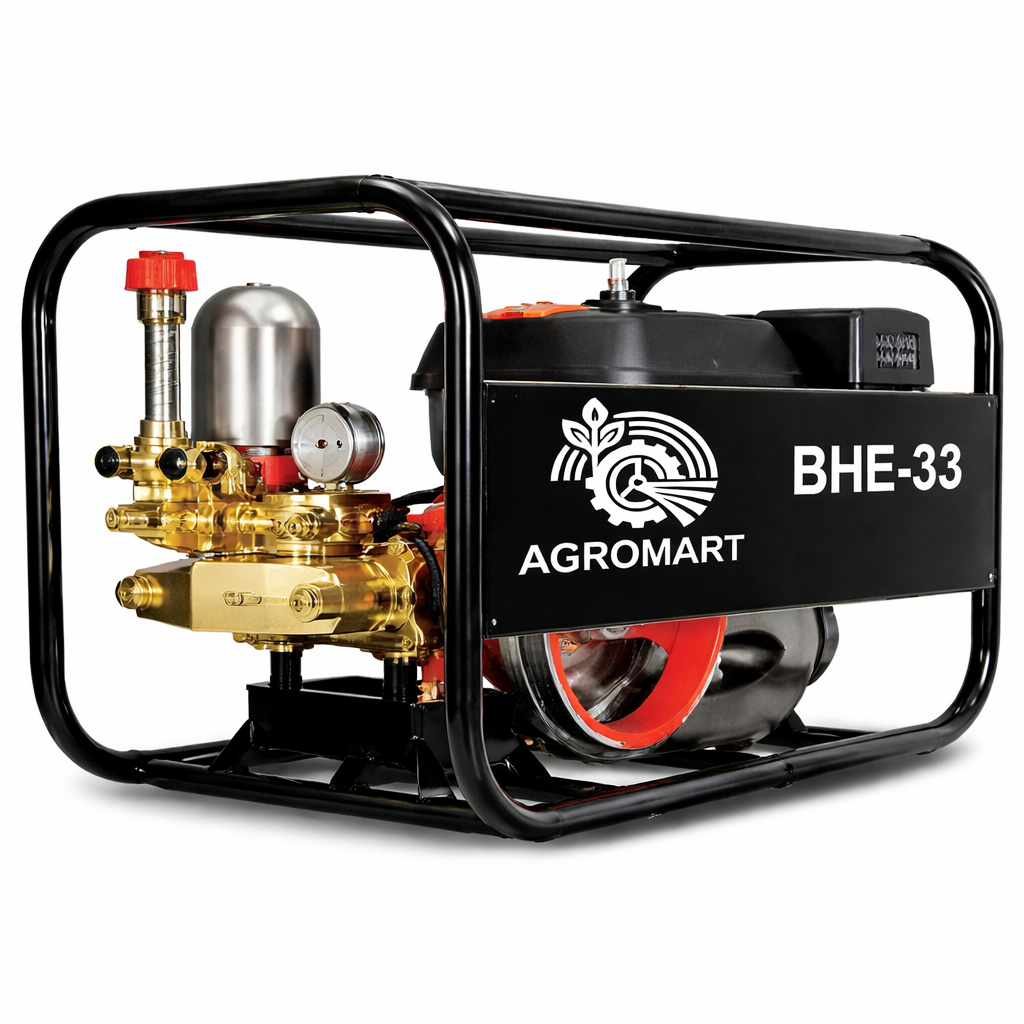 Agromart 33 No. HTP Sprayer with 6.5HP Engine & 50 Mtr. Hose | BHE-33